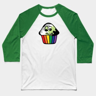 Agender Pride Rainbow Cupcake Baseball T-Shirt
